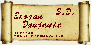 Stojan Damjanić vizit kartica